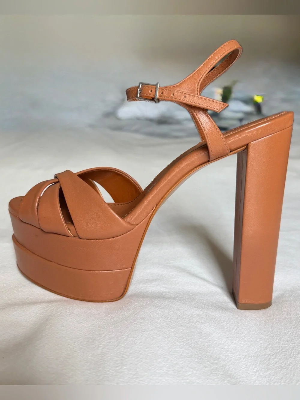 SHUTZ Keefa Platform High Heel Sandal in Nude